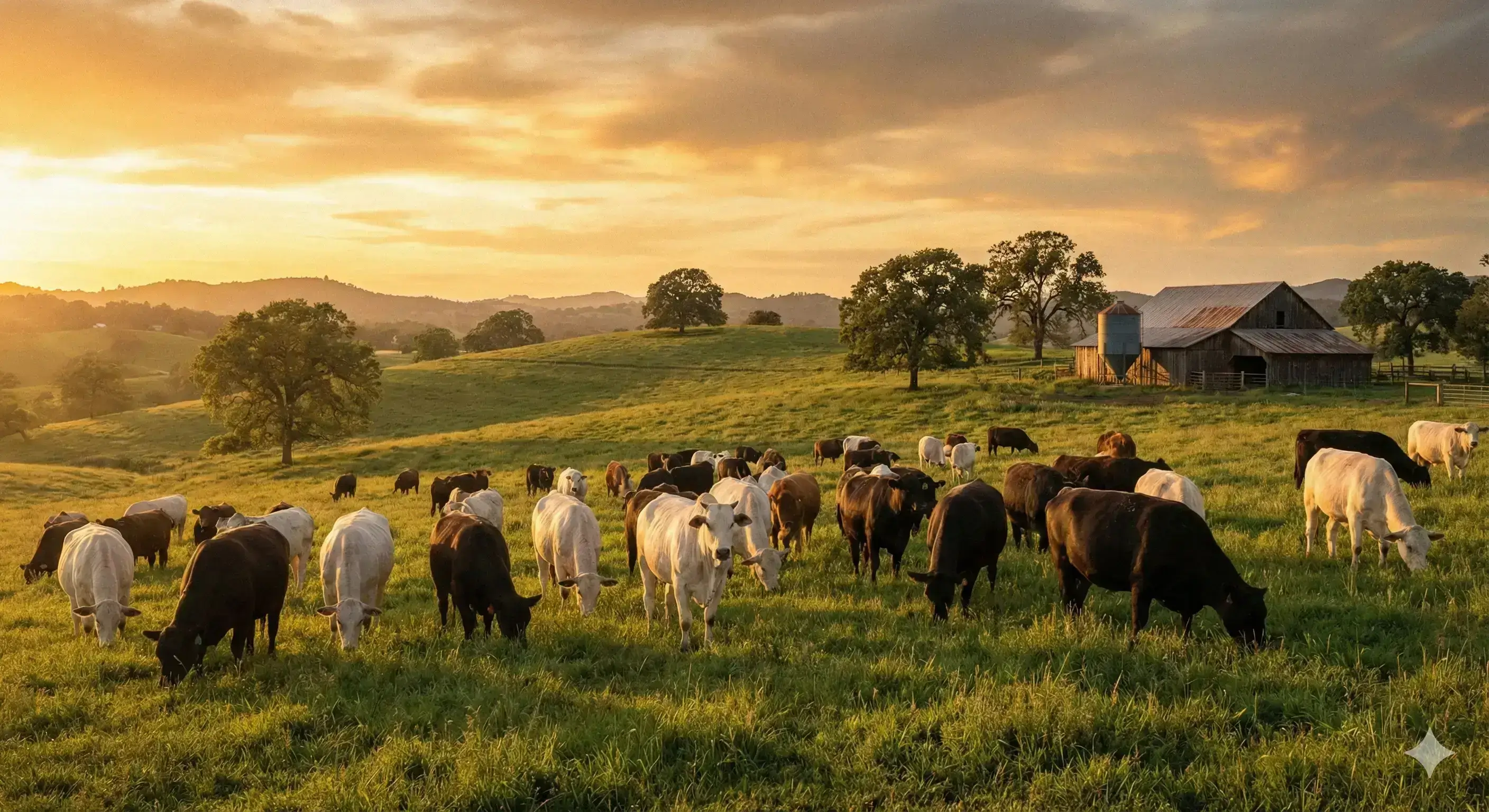 Campo com rebanho